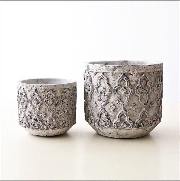 植木鉢 プランター アンティーク 5号 4号 相当 底穴あり グレー