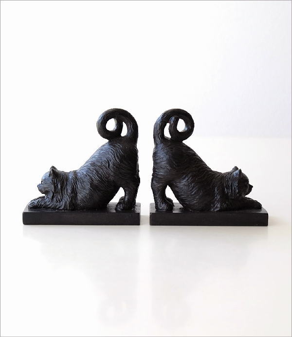 ブックエンド ねこ 猫 ネコ おしゃれ 本立て ブックスタンド 小さめ