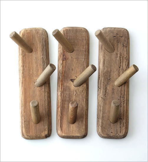 ウォールハンガー 壁掛け フック 木製 ウォールフック コートハンガー