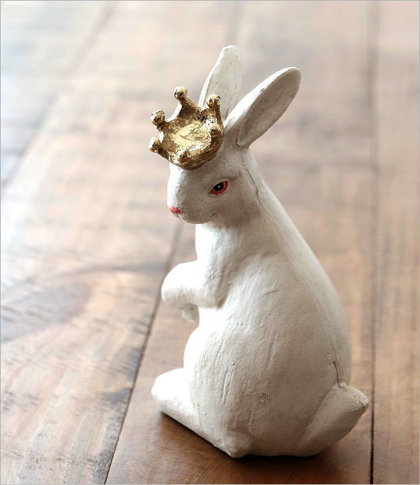 うさぎ 置物 オブジェ おしゃれ かわいい 可愛い 白 アイボリー ウサギ