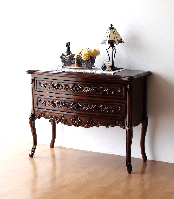 チェスト 猫脚 アンティーク 家具 木製 無垢 玄関 寝室 コンソール