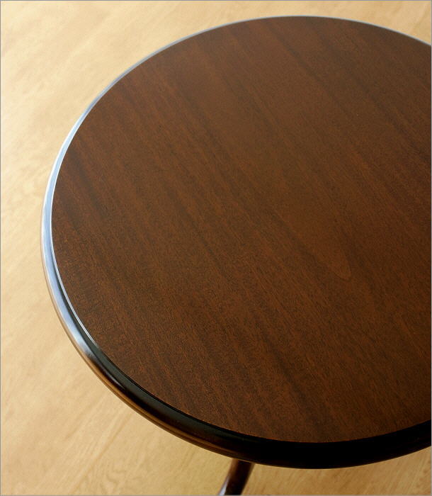 サイドテーブル 丸 木製 アンティーク おしゃれ 無垢材 天然木 カフェ 