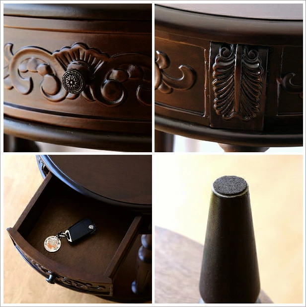 アンティークな半円コンソール１ドロアー(7)