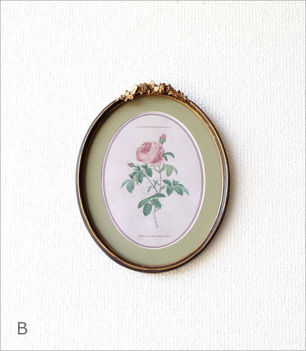 ピクチャーフレーム 壁掛け インテリア 丸い オーバル エレガント