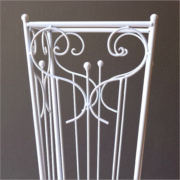 傘立て 傘たて 傘立 白 ホワイト 四角 アイアン 外置き スリム