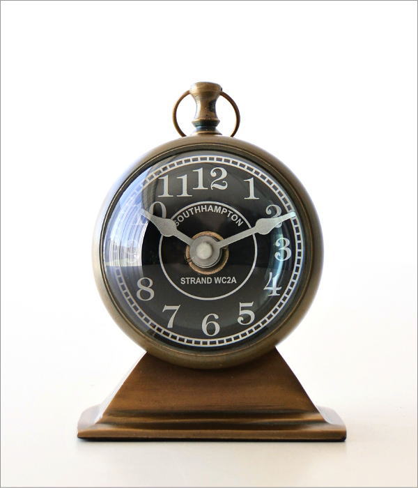 置き時計 置時計 アンティーク おしゃれ アナログ 小さい 羅針盤