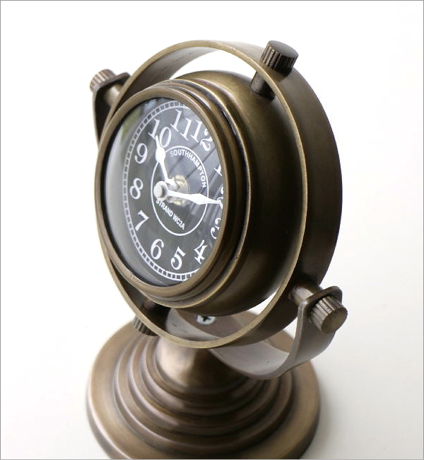 置き時計 置時計 アンティーク おしゃれ アナログ 小さい 真鍮 角度