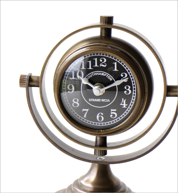 置き時計 置時計 アンティーク おしゃれ アナログ 小さい 真鍮 角度