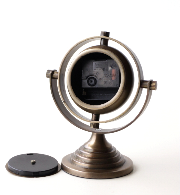 置き時計 置時計 アンティーク おしゃれ アナログ 小さい 真鍮 角度