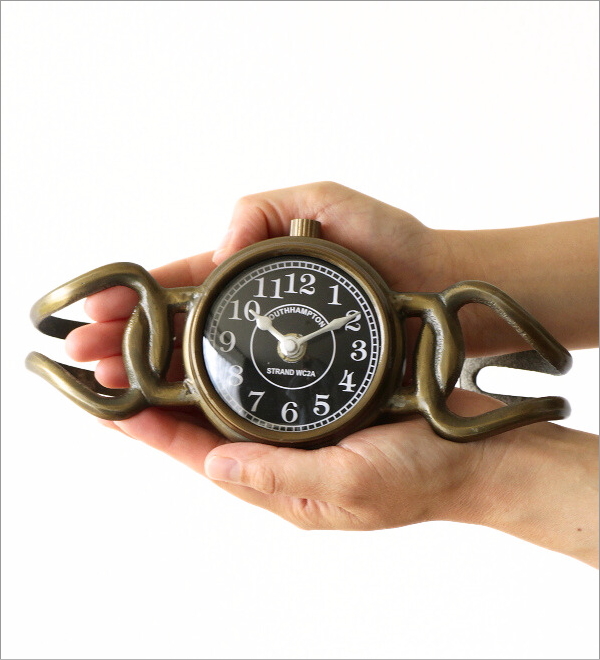 置き時計 置時計 アンティーク おしゃれ アナログ 小さい 真鍮