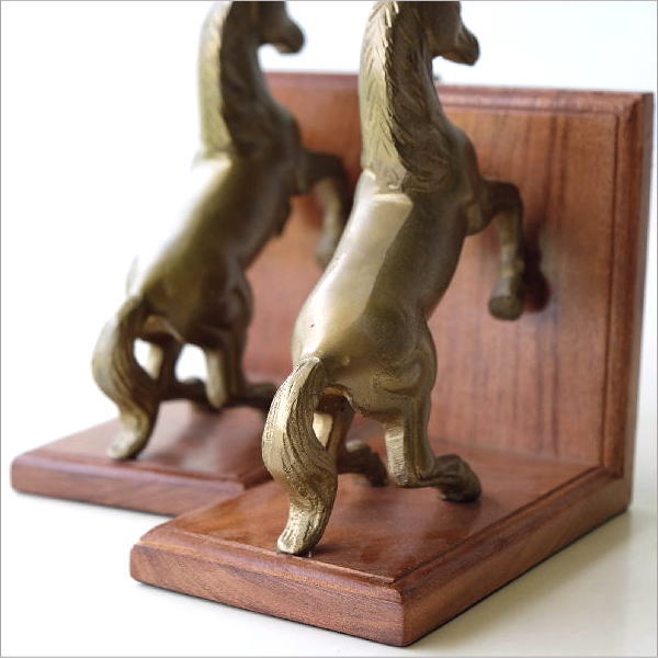 ブックエンド 本立て おしゃれ アンティーク 馬 うま ウマ ブック