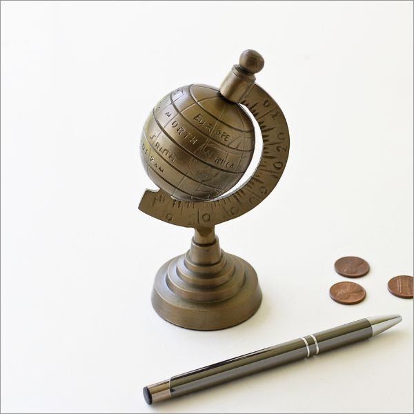 地球儀 オブジェ 置物 アンティーク おしゃれ 小さい 手のひらサイズ