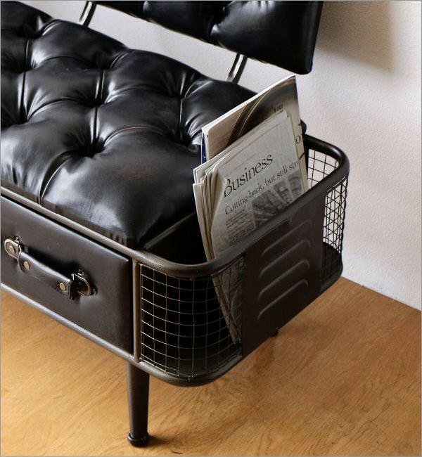 ベンチ 収納付 ソファ スツール おしゃれ ベンチスツール アイアン