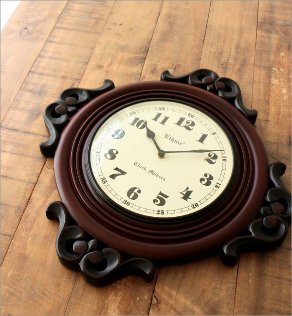 掛け時計 木製 アンティーク レトロ 壁掛け時計 おしゃれ 見やすい