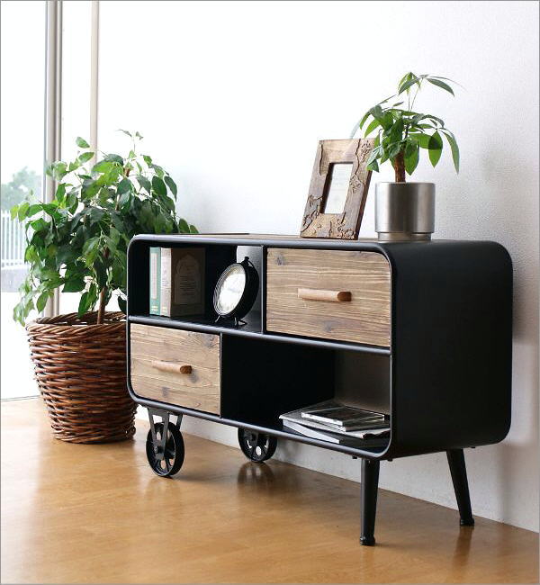 チェスト アイアン ウッド おしゃれ ヴィンテージ テレビ台 収納