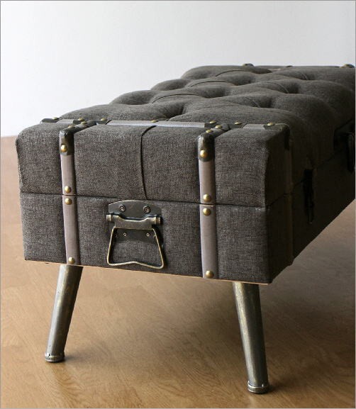 トランクベンチ 収納スツール おしゃれ アンティーク トランク