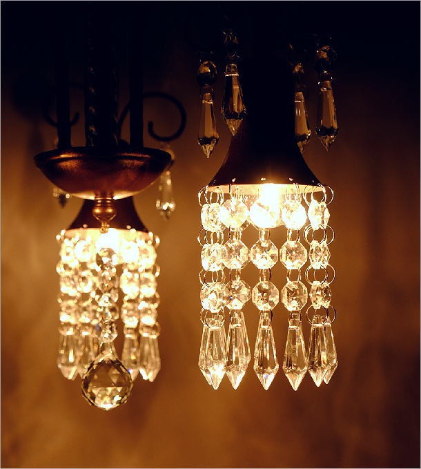 シャンデリア アンティーク 3灯 おしゃれ アイアン ガラス クリスタル