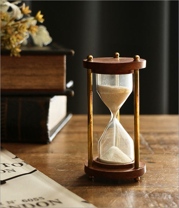 砂時計 真鍮 木製 アンティーク おしゃれ 置物 オブジェ ヴィンテージ