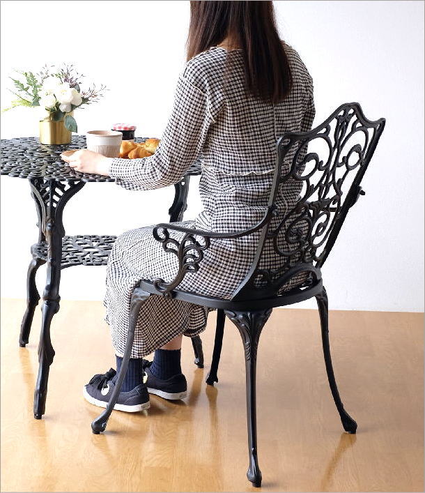 ガーデンチェアー おしゃれ アルミ製 椅子 チェア 屋外 お庭