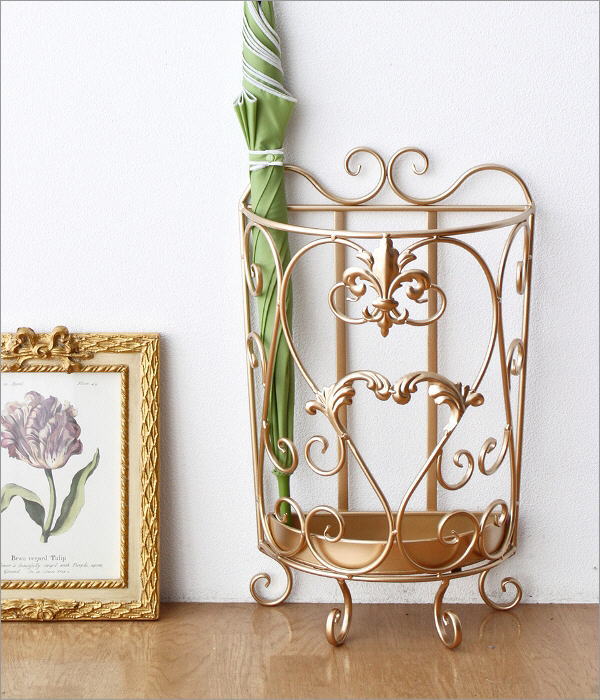 傘立て 傘たて 傘立 おしゃれ アンティーク ゴールド アイアン