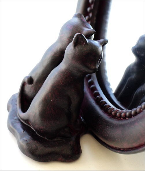 鏡 卓上ミラー 猫 ネコ ねこ 雑貨 置物 置き物 オブジェ グおしゃれ