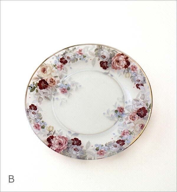 お皿 プレート おしゃれ ガラス 直径20cm かわいい 皿 花柄 ガラス