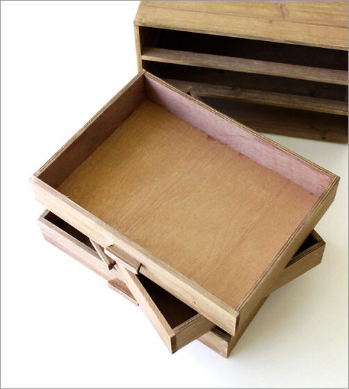 ミニチェスト ウッドラック おしゃれ 3段 引き出し 小物入れ 木製 天然