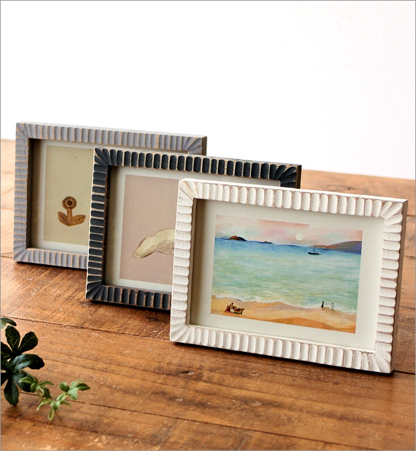 チークウッドのしのぎフレーム 3カラー ポストカード(1)