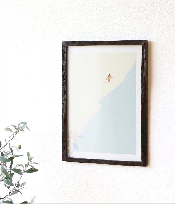 フォトフレーム 木製 チーク材 おしゃれ A3 壁掛け シンプル