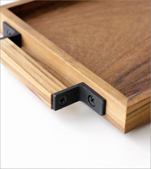 トレー トレイ 木製 おしゃれ お盆 小さめ チーク材 スタッキング 天然