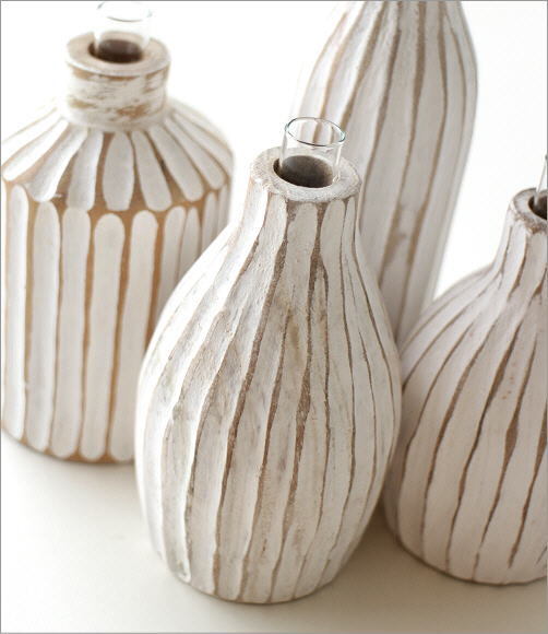 花瓶 花びん フラワーベース 木製 チーク 小さい おしゃれ 花器