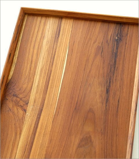 トレー トレイ 木製 お盆 チーク材 天然木 シンプル 木目 カフェ 北欧