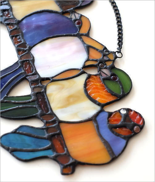 ステンドグラス 壁掛け インテリア 壁飾り 鳥 雑貨 かわいい