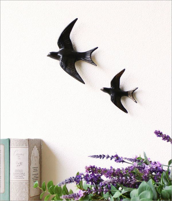 壁掛け オブジェ 鳥 バード オーナメント おしゃれ 2個 セット 壁飾り