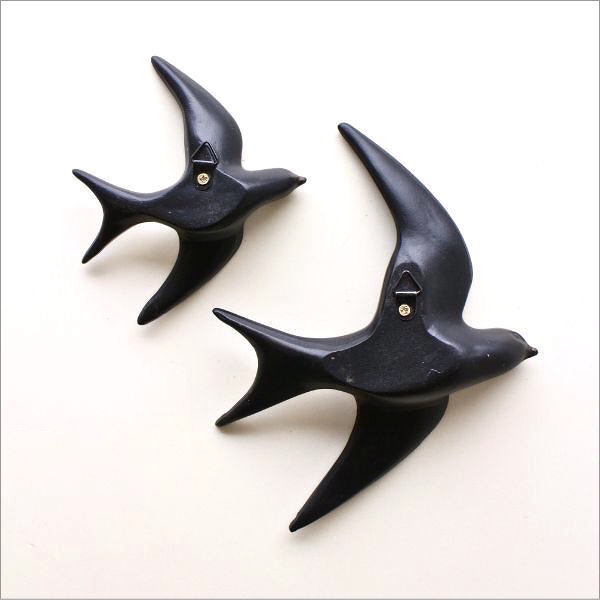 壁掛け オブジェ 鳥 バード オーナメント おしゃれ 2個 セット 壁飾り