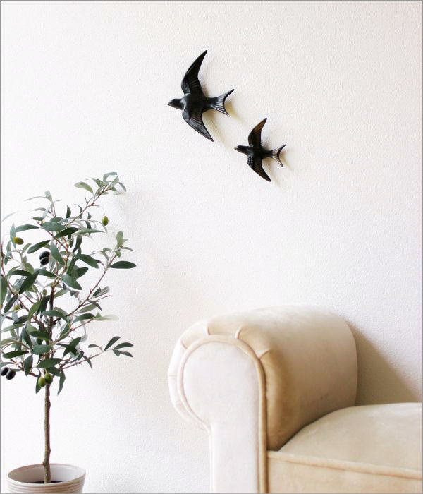 壁掛け オブジェ 鳥 バード オーナメント おしゃれ 2個 セット 壁飾り