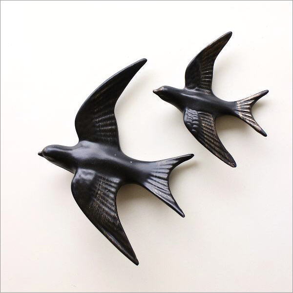 壁掛け オブジェ 鳥 バード オーナメント おしゃれ 2個 セット 壁飾り