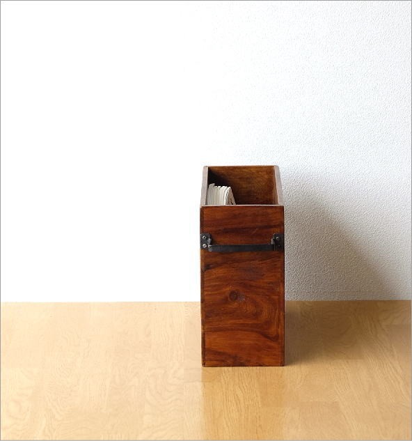 マガジンラック 木製 おしゃれ スリム アンティーク アジアン 収納ボックス シーシャムウッドフリーボックス :kan1137:ギギリビング 通販  
