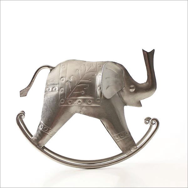 象 ゾウ ぞう 置物 オブジェ おしゃれ 雑貨 レトロ シルバー かわいい