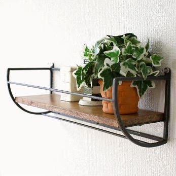 ウォールシェルフ おしゃれ 40cm 壁掛け棚 タオルハンガー タオル掛け