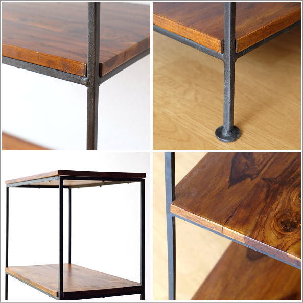 シェルフ 木製 アイアン 本棚 おしゃれ シンプル 飾り棚 ディスプレイ