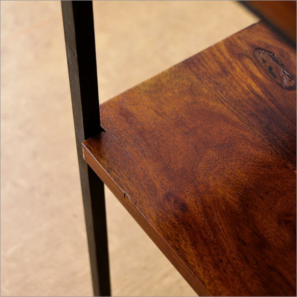 サイドテーブル 木製 アイアン おしゃれ ソファ ベッド 収納 棚付き