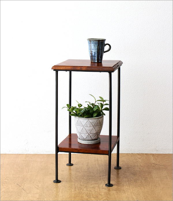 サイドテーブル 木製 アイアン おしゃれ ソファ ベッド スリム ベッド