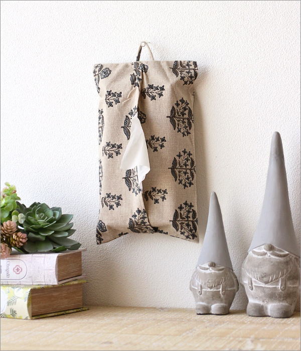 ティッシュケース おしゃれ 壁掛け ティッシュカバー 吊り下げ 布