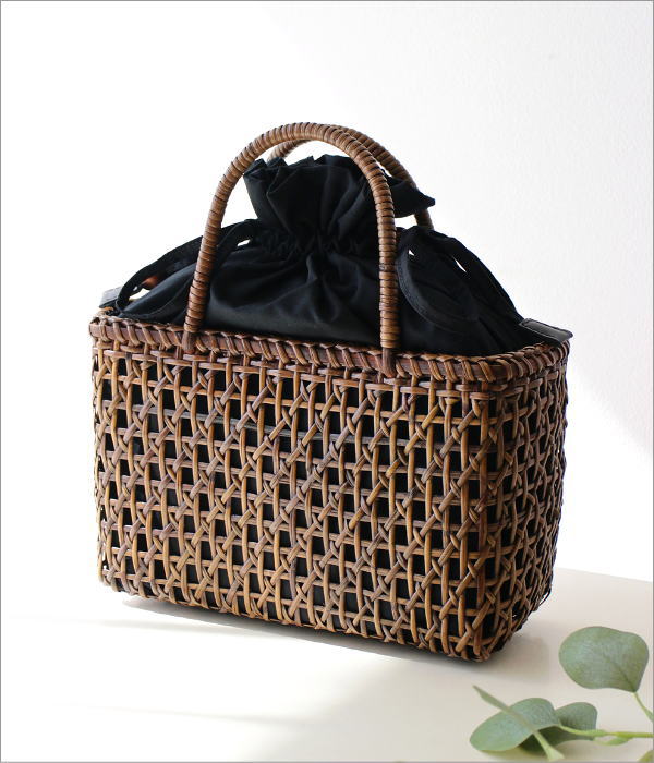 HIAND ラタンカゴバッグ　美品 ラタンカゴバッグ（四角 x ラタン） | nusantara （ヌサンタラ
