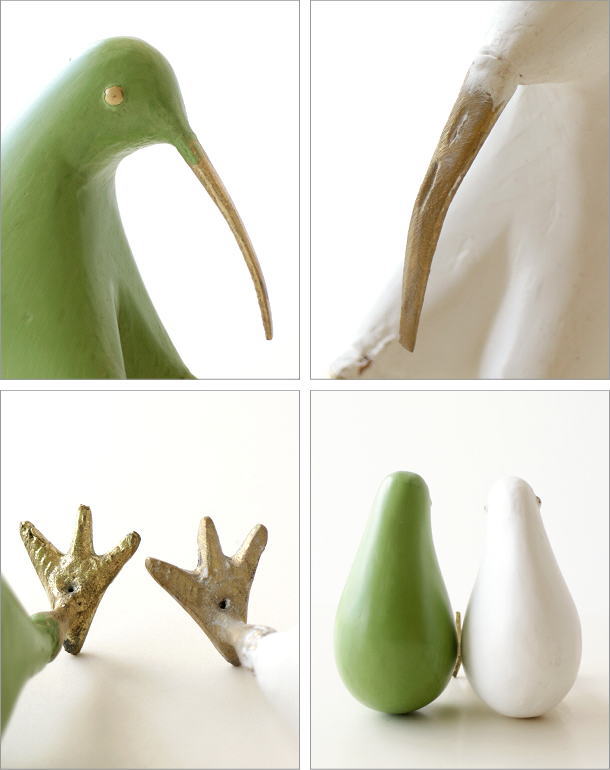 キウイ 鳥 木彫り置物 オブジェ おしゃれ 置物 小物 雑貨 レトロ