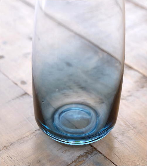 花瓶 花びん フラワーベース おしゃれ ガラス 花器 ブルー 一輪挿し