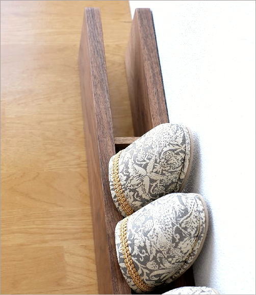 ウォールナットのスリッパラック L(4)