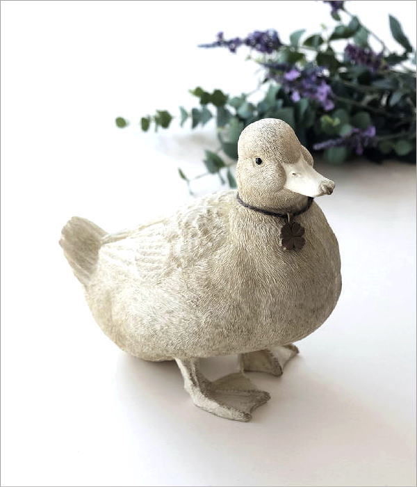 アヒル 鳥 ダック 置物 オブジェ おしゃれ 大きめ かわいい ガーデン