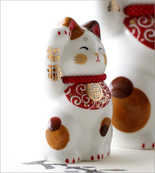 招き猫 おしゃれ 置物 オブジェ 陶磁器 かわいい ネコ